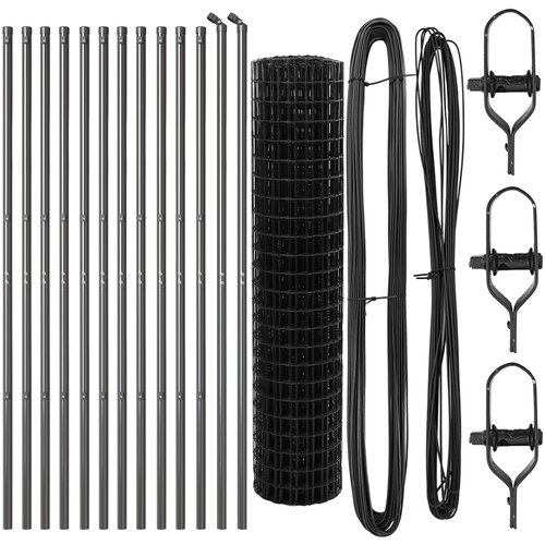 VidaXL Euro Ograda s 13 stupova 1x25 m Galvanizirani čelik Siva Slike