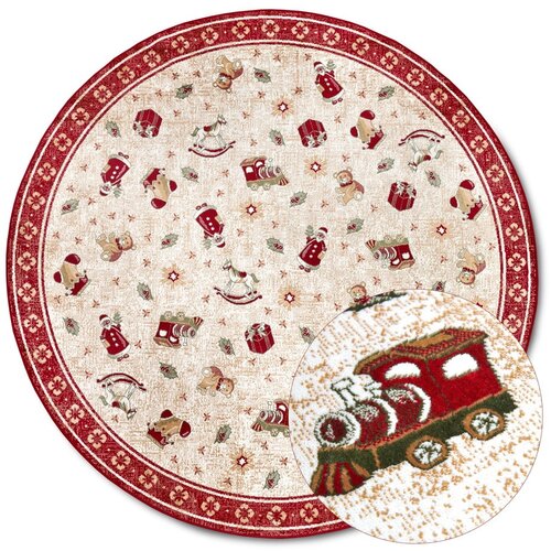 Villeroy & Boch Crveni okrugao tepih s božićnim motivom od mješavine pamuka ø 200 cm Toy's Delight Red Christmas – Cijene