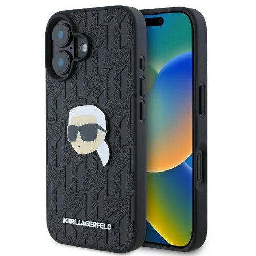 Karl Lagerfeld MONOGRAM KARL HEAD PIN OVITEK ZA IPHONE 16 ČRNO, (21899247) Cene