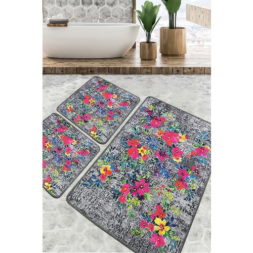 Etova multicolor bathmat set (3 pieces) Slike