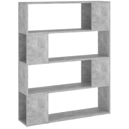 Maison Chic Knjižna omara - Knjižni regal za razdelitev prostora betonsko siva 100x24x124cm, (21725192) Slike