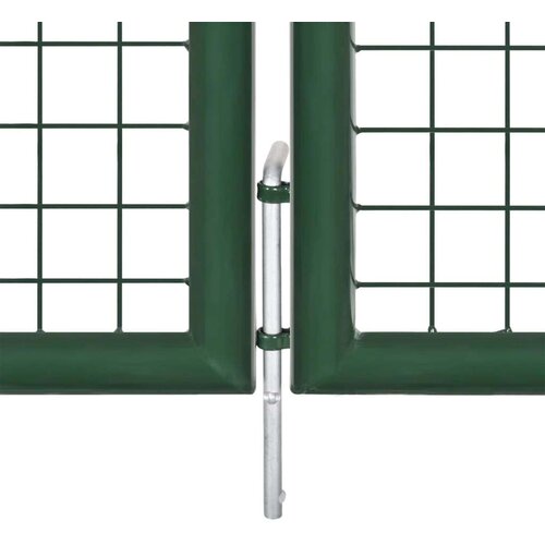 vidaXL vrtna vrata čelična 350 x 100 cm zelena Cene