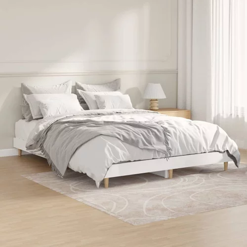  za krevet visoki sjaj bijeli 140x190 cm konstruirano drvo