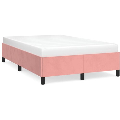 VidaXL Posteljni okvir roza 120x190 cm žamet Slike