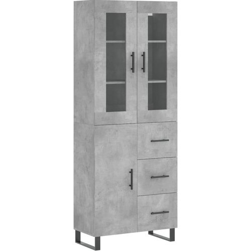 Maison Chic Visoka Komoda - Predalnik betonsko siva 69,5x34x180 cm inženirski les, (21722643) Slike