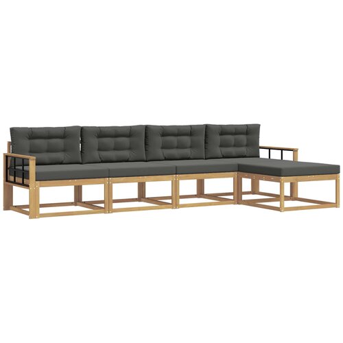 vidaXL Zunanja garnitura za sedenje 4 pcs Bela in antracit Poliester, (5000279803) Cene