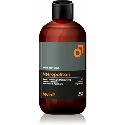 Beviro Natural Body Wash Metropolitan gel za prhanje za moške 250 ml