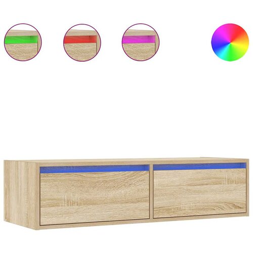 Maison Chic TV omarica - TV stojalo - Televizijska omarica z LED lučkami sonoma hrast 100X35,5x25 cm, (21701279) Cene