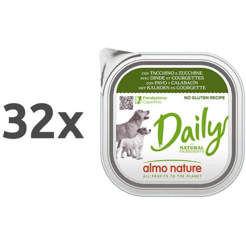 Almo Nature Daily - puran in bučka - 100 g 32 x 100 g Cene
