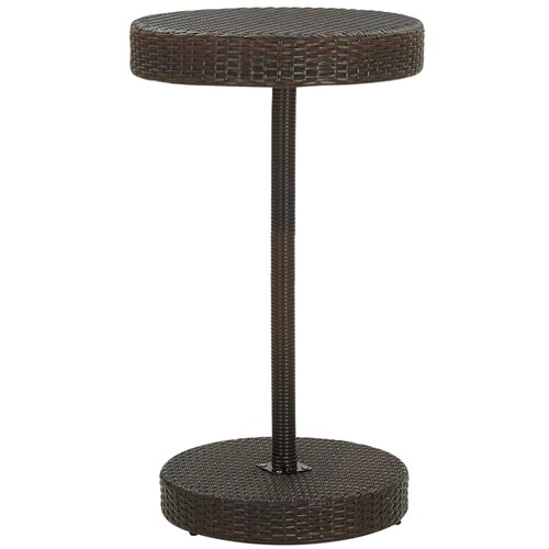 vidaXL Vrtna miza rjava 60,5x106 cm poli ratan, (20665865) Cene