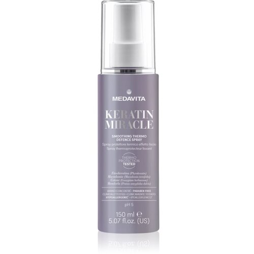 Medavita Keratin Miracle Smoothing Thermo Defence Spray pršilo za zaščito las med toplotnim oblikovanjem z likalnikom ali kodralnikom za lase 150 ml Cene