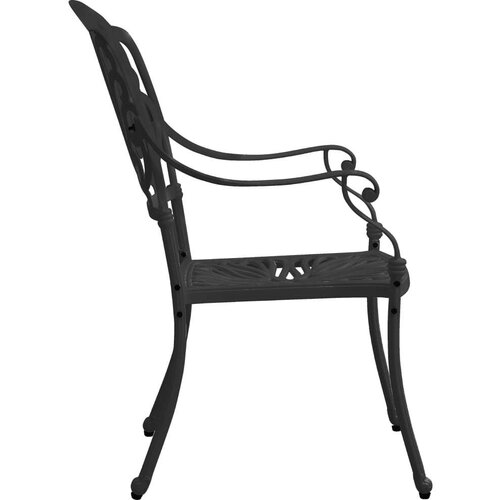 VidaXL 3-dijelni bistro set od lijevanog aluminija crni Slike