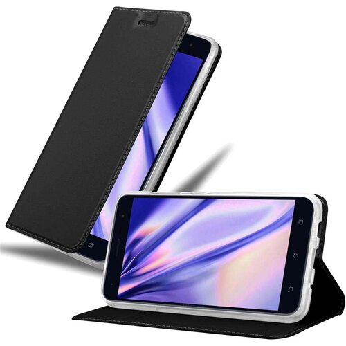 Cadorabo Ohi&scaron;je, združljivo z Asus ZenFone 3 (5.5 Zoll) v klasična črna - Za&scaron;čitni ovitek z magnetnim zapiranjem, stoječo funkcijo in režo za kartice, (20552448) Cene