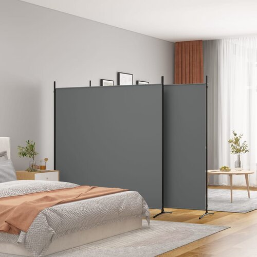 VidaXL Paravan 3-delni antracit 525x180 cm blago Slike