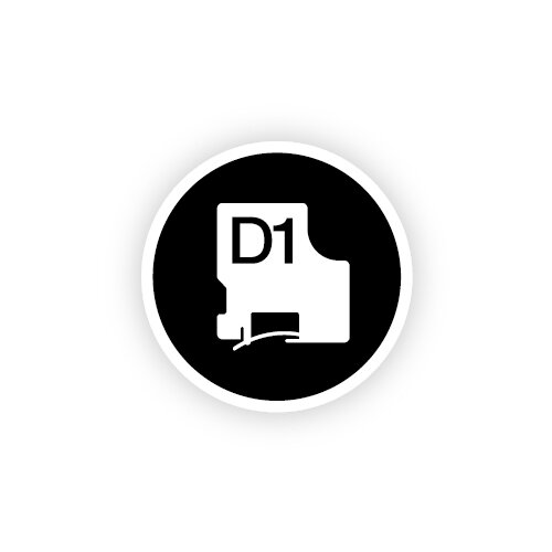 Dymo Trak za označevanje D1, Dymo (7 m x 9 mm, barva tiska: črna, barva traku: bela, umetna masa) Slike