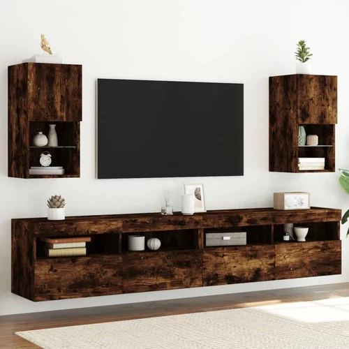 TV ormarići s LED svjetlima 2 kom boja hrasta 30,5x30x60 cm