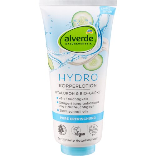 Alverde Naturkosmetik HYDRO losion za telo - hijaluron i organski krastavac 200 ml Cene