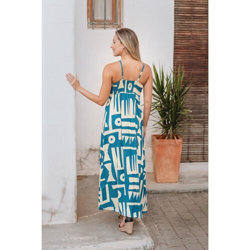Isla Bonita By Sigris Dolge obleke Dolga Midi Obleka Bež Slike