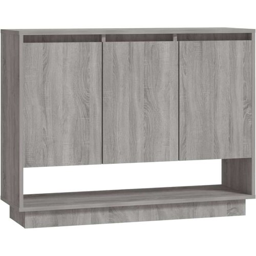 VidaXL Komoda boja sivog hrasta sonome 97 x 31 x 75 cm od iverice Slike