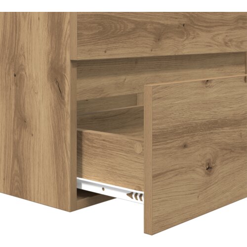 VidaXL set namje&amp;scaron;taja za kupaonicu 3 pcs crni hrast 60 x 38.5 x 45 cm Slike