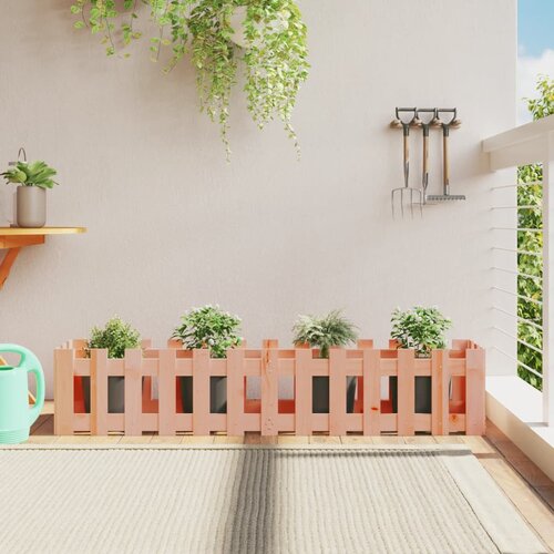 vidaXL Vrtna visoka greda z ograjico 150x30x30 cm trden les douglas Cene
