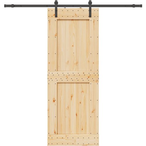 vidaXL Klizna vrata s priborom za montažu 85 x 210 cm masivna borovina Cijene