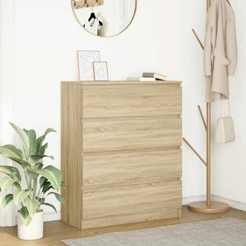 vidaXL Komoda sonoma hrast 80x35x99 cm inženirski les Cene