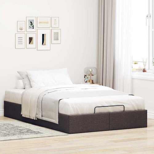 VidaXL Otomanski posteljni okvir brez vzmetnice rjav 120x200 cm blago Slike