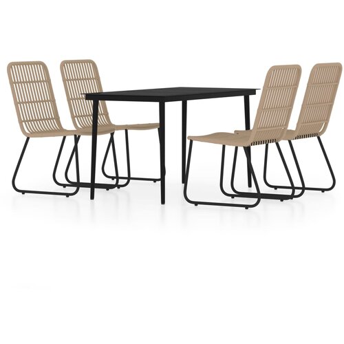  5-dijelni vrtni blagovaonski set boja hrasta Slike