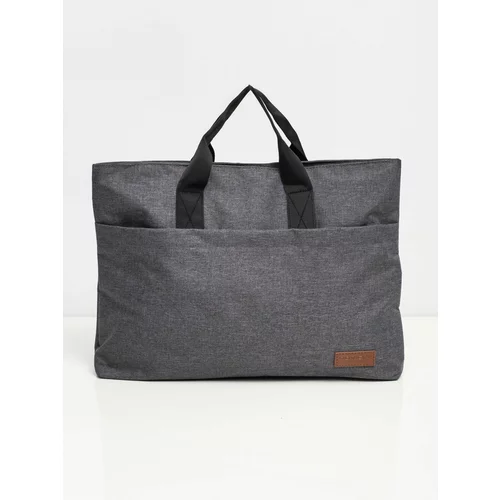 Fashion Hunters Large grey laptop bag