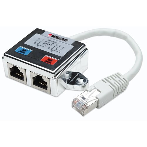 Intellinet 2-Port Modular Distributor, Cat5e, FTP, allows two RJ45 ports to share one Cat5e network cable Slike