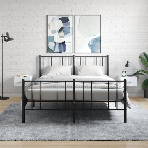 VidaXL Zidni noćni ormarići 2 kom bijeli 35 x 35 x 20 cm Slike