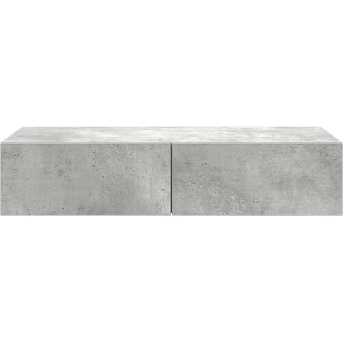  Zidna polica s ladicama beton siva 80x33x17cm konstruirano drvo Slike