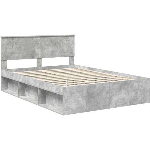  Okvir za krevet Beton 140 x 200 cm Konstruirano drvo Slike