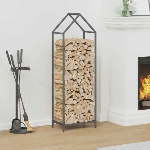 vidaXL stojalo za drva antracit 40x25x120 cm hladno valjano jeklo Cene