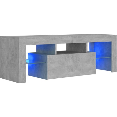 Maison Chic TV omarica - TV stojalo - Televizijska omarica z LED lučkami betonsko siva 120x35x40 cm, (21700092) Slike