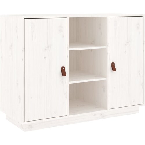  Komoda bijela 100 x 40 x 75 cm od masivne borovine Slike
