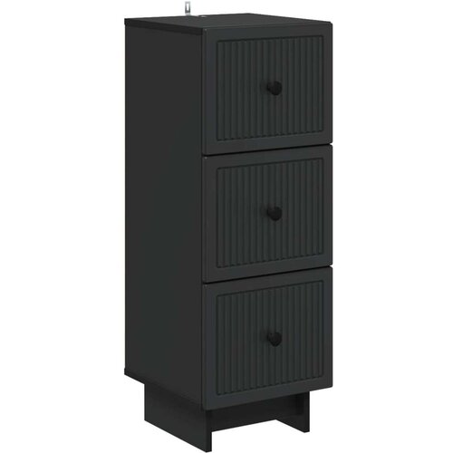  Ormar s ladicama Crna 33 x 34 5 x 90 cm Konstruirano drvo - Crna Cene