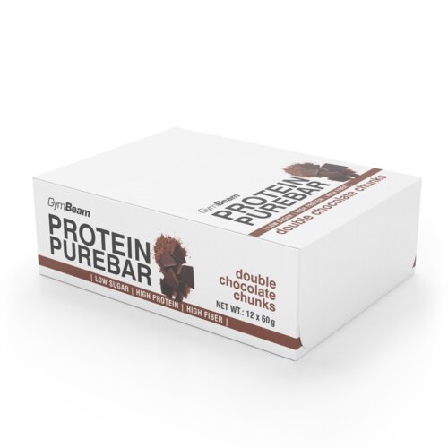 GymBeam Proteinska čokoladica Protein PureBar 12 x 60 g dupli komadi čokolade Cene