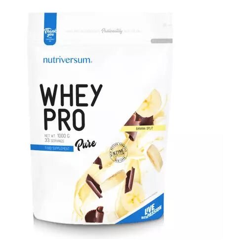 NUTRIVERSUM whey pro - prvoklasni čist protein surutke - banana 1kg Cene