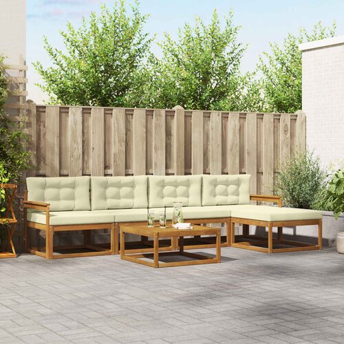  Set vanjskih sofa 6 kom. Prirodna i krem Smeđa 79 x 79 x 37 cm Cijene