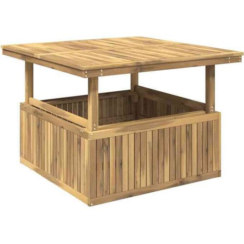 vidaXL Stolić za kavu u vrtu od čvrstog akacije s podesivom visinom - 108 5 x 110 x 75/44 5 cm Bijela Cijene