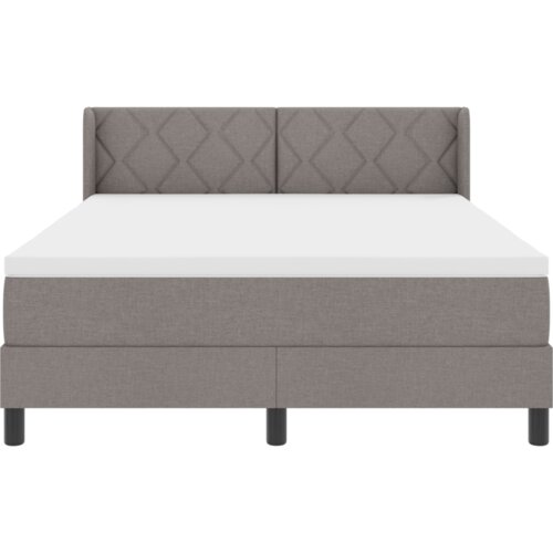  Krevet s boxspringom s madracem Taupe 140x200 cm Tkanina Slike