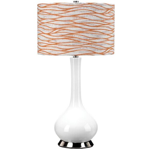 Elstead MILO-PN-TL-LORA - Stona lampa MILO 1xE27/60W/230V bela/narandžasta Slike