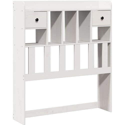Maison Chic posteljno vzglavje - vzglavna omarica - nočna omarica s predelki bela 100 cm trdna borovina, (21708498) Slike