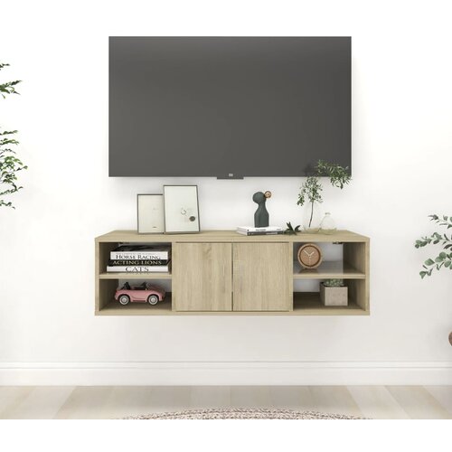 VidaXL Stenska polica sonoma hrast 102x30x29 cm iverna plo&amp;scaron;ča Slike
