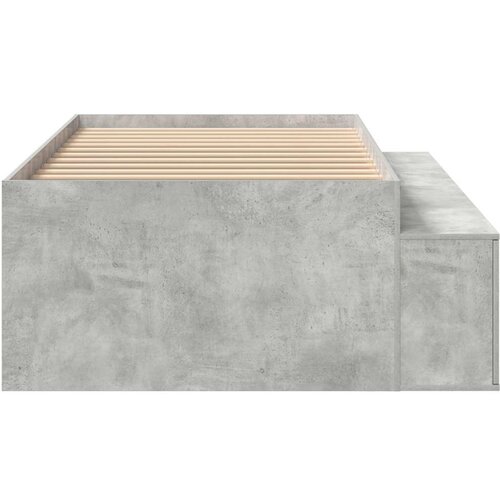  Okvir kreveta za skladi&amp;scaron;tenje betonske sive boje 75x190 cm Slike