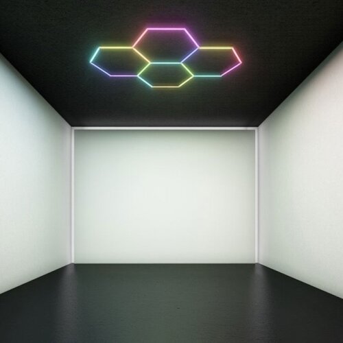  Hexagon LED tube 4 heads RGB 12V 410mm 19pcs Cene