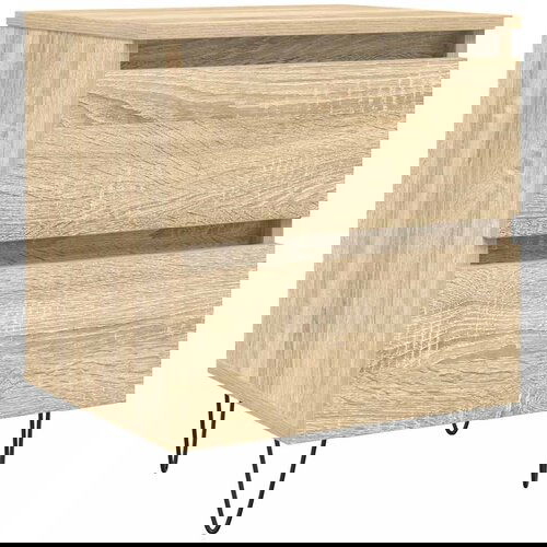 Maison Chic Nočna omarica - Nočna miza sonoma hrast 40x35x50 cm inženirski les, (21687947) Slike