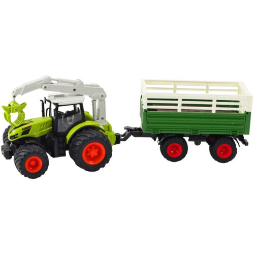 Lean Toys Kmetijski traktor s prikolico in grabežem na daljinsko upravljanje RC 2.4G Slike